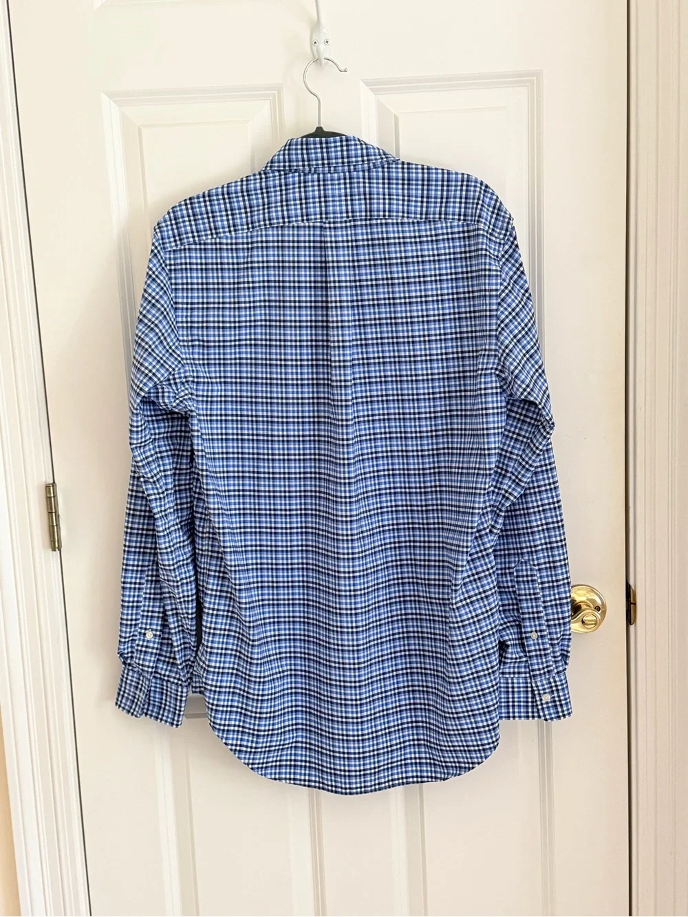 Ralph Lauren Dress Shirt NWT Blue Black White Plaid Button-Down Shirt Size M - Picture 3 of 6